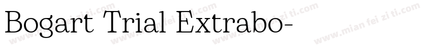 Bogart Trial Extrabo字体转换